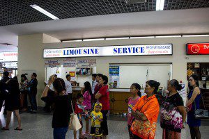 At this counter you buy the ticket to Udon Thani bus station.