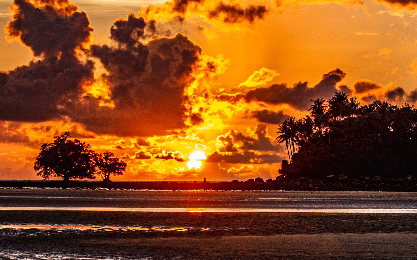 Stunning sunset at Nai Yang Beach Phuket's best beaches