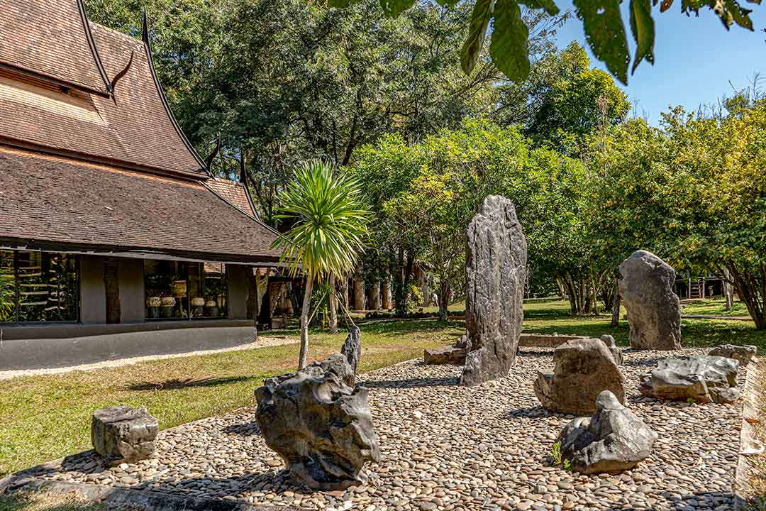 The Blach house stone garden with amazing natural stones